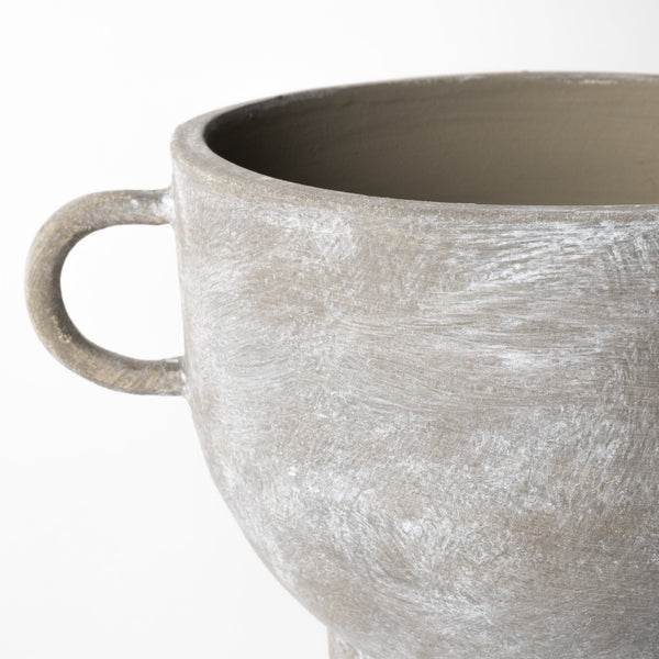 Deya Small Rustic Brown Ceramic Vase