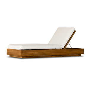 Kinta Outdoor Chaise Lounge In Natural Teak
