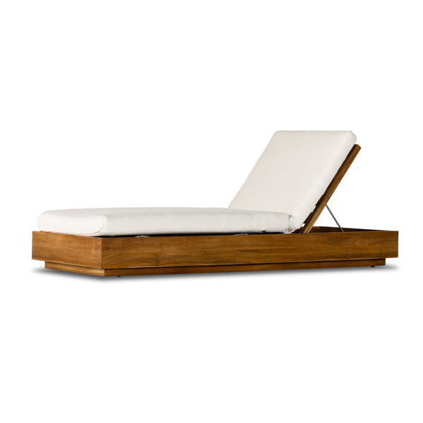 Kinta Outdoor Chaise Lounge In Natural Teak