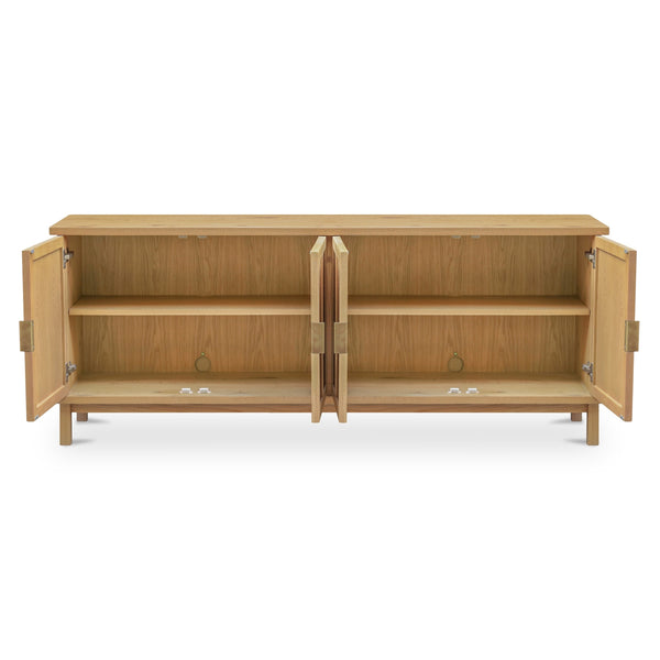 Moe's Seymour Sideboard Natural Oak & Rattan
