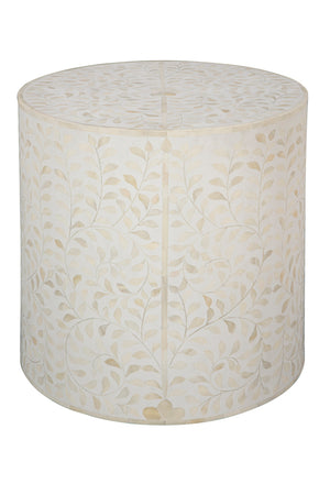 White Shell End Table
