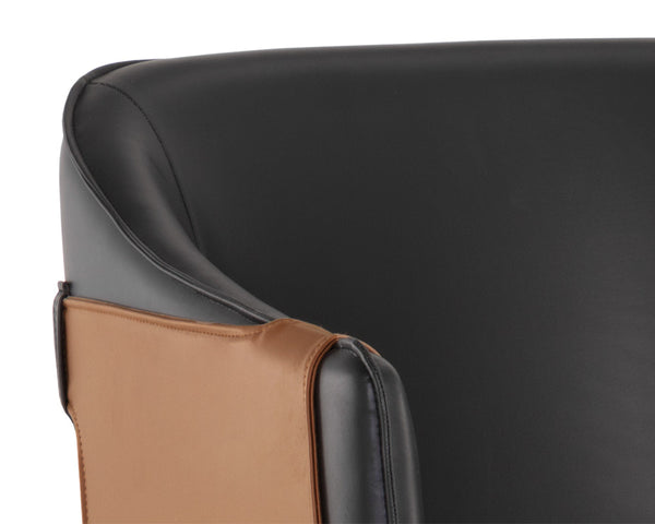 CARTER OFFICE CHAIR - NAPA BLACK / NAPA COGNAC