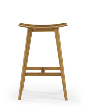 Tigris Counter Height Stool, Caramelized With Exotic Tiger Inlay