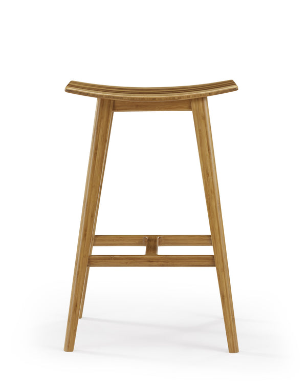 Tigris Counter Height Stool, Caramelized With Exotic Tiger Inlay