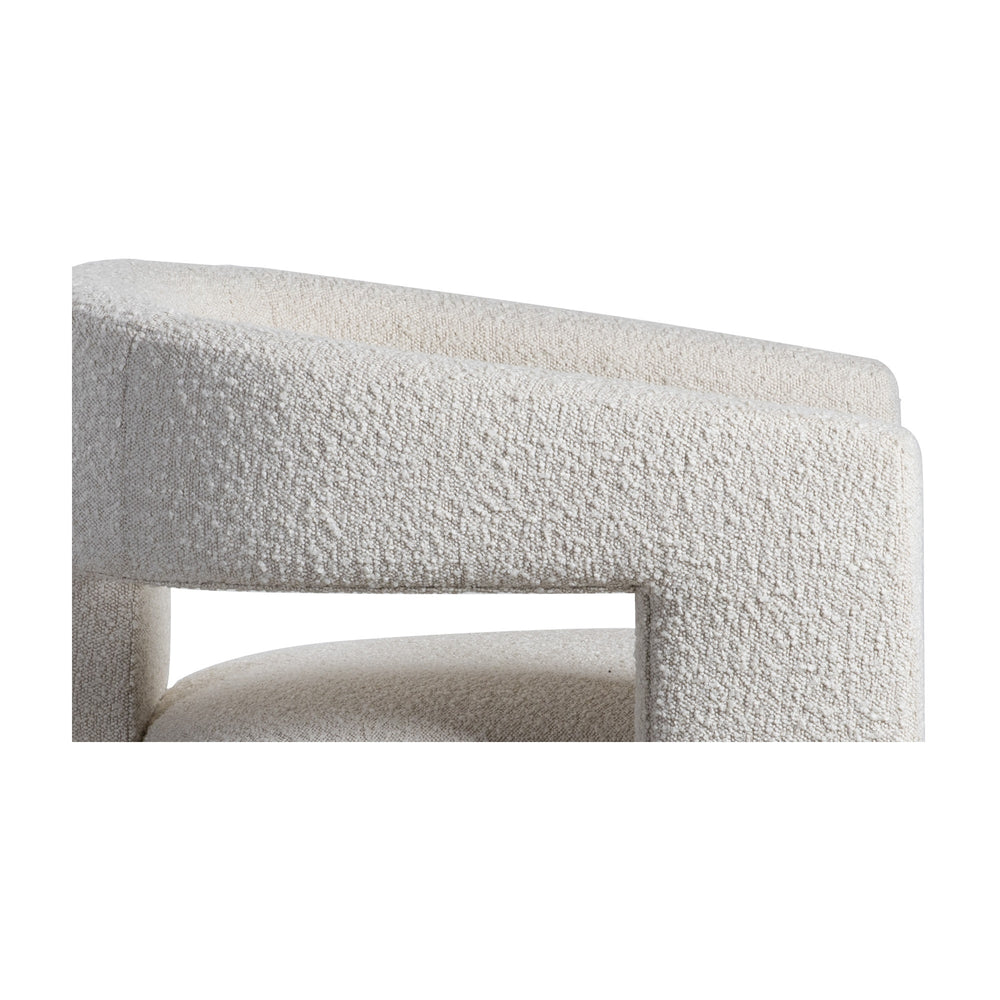 Moe's Elo Sculptural White Armchair