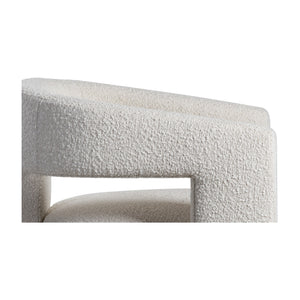 Moe's Elo Sculptural White Armchair