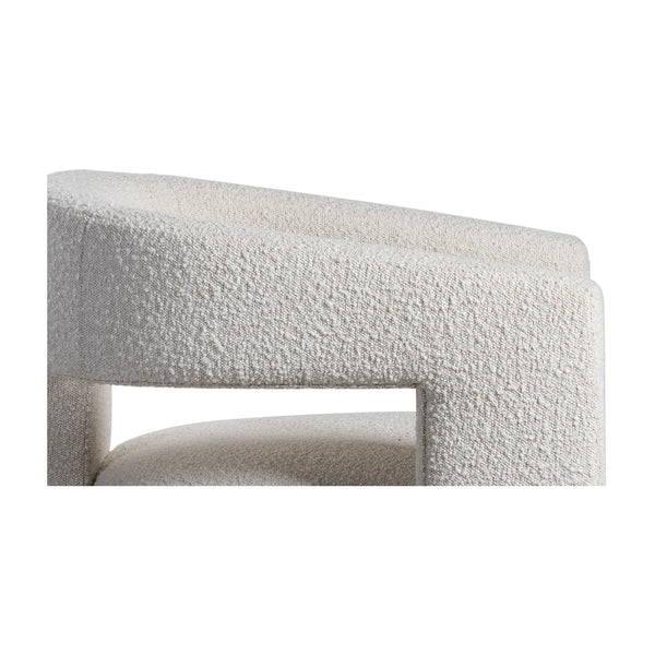 Moe's Elo Sculptural White Armchair