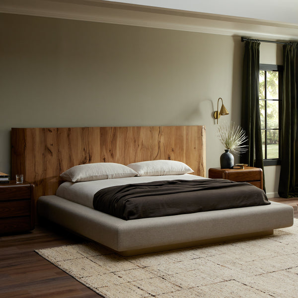 Lara Queen Bed in Natural Reclaimed French Oak