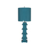 TURQUOISE TOLE PAGODA LAMP