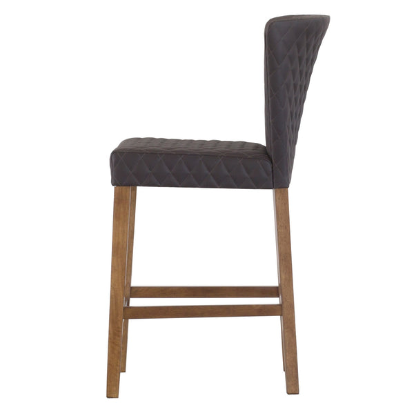 Albie Diamond Stitching Counter Stool In Danburry Gray
