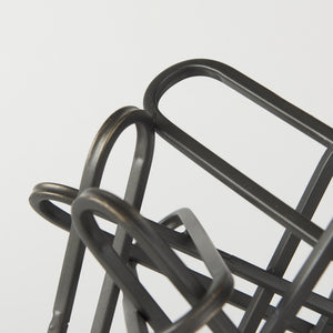 Henderson 10.4L x 8.3W x 7.7H Black Metal Paperclip Decorative Object