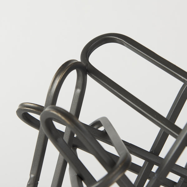 Henderson 10.4L x 8.3W x 7.7H Black Metal Paperclip Decorative Object