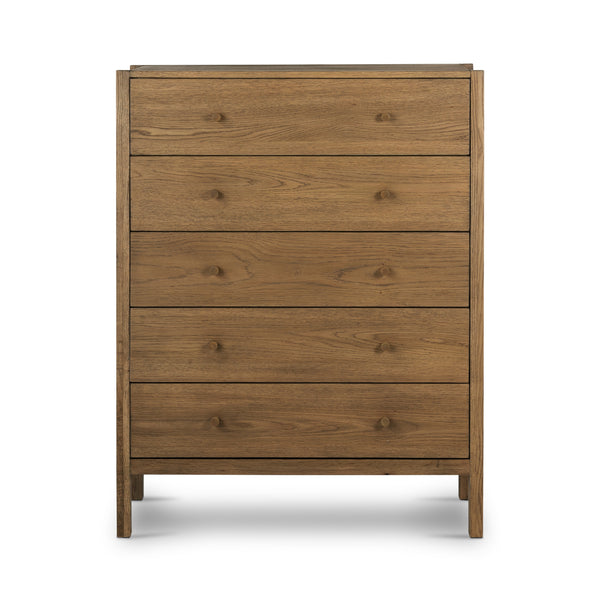 Meadow 5 Drawer Dresser In Tawny Oak