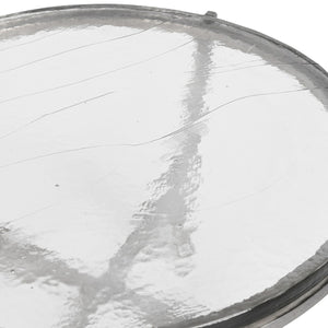 Patrick 18" Coffee Table with Glass Top & Zinc Antique Finish