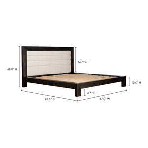 Moe's Ashcroft King Bed with Padded Headboard