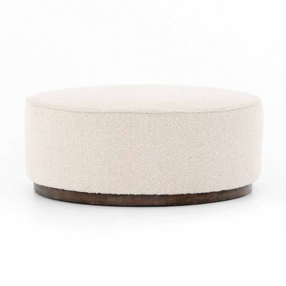 Sinclair Large Round Ottoman in Knoll Natural