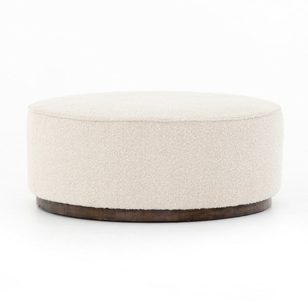 Sinclair Large Round Ottoman in Knoll Natural