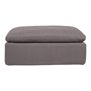 Moe's Clay Ottoman in LiveSmart Fabric Grey