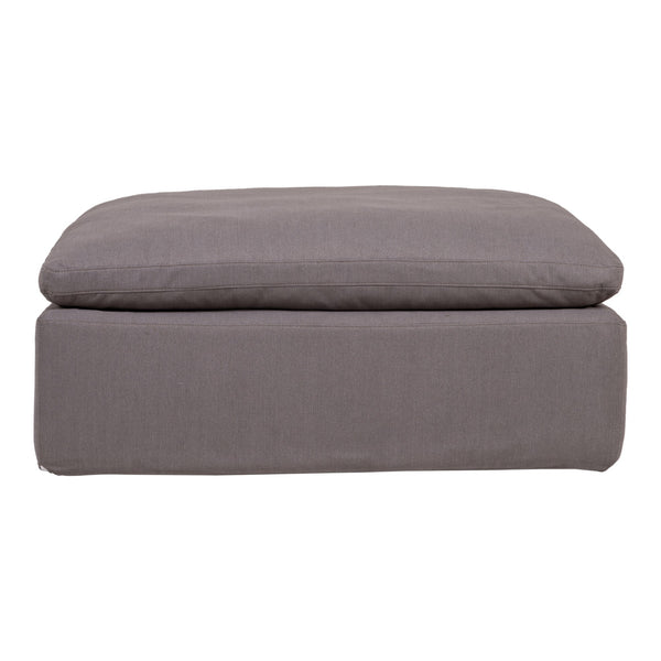 Moe's Clay Ottoman in LiveSmart Fabric Grey