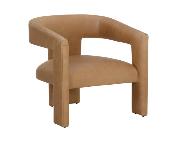 COBOURG LOUNGE CHAIR - LUDLOW SESAME LEATHER