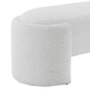 Felicia Fabric Bench, Boucle Beige