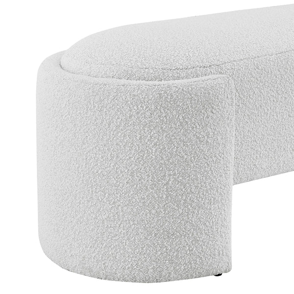 Felicia Fabric Bench, Boucle Beige