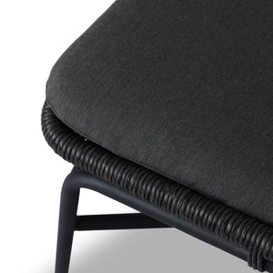 Jericho Outdoor Dining Chair In Vintage Coal And Charcoal Iron And Arashi Graphite