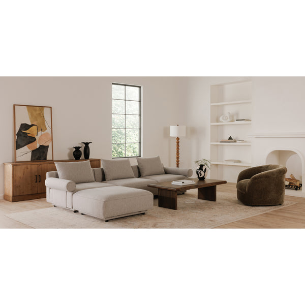 Rosello Right Arm Facing Chair in Light Grey