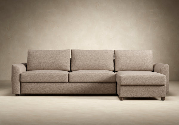 NEAH SOFA BED, CURVED W/LOUNGER, 71"X77"
