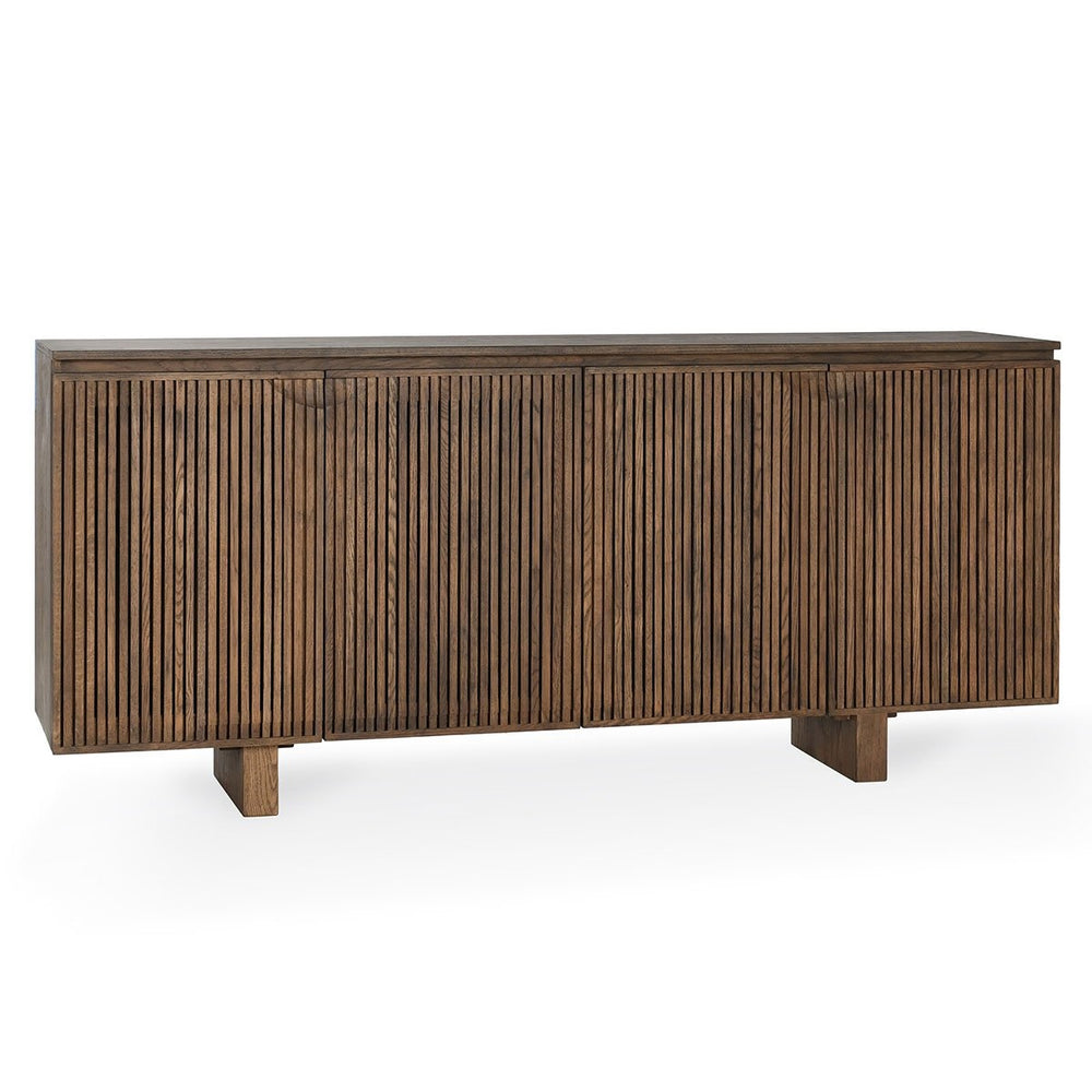 Roya Solid Wood 4Dr Cabinet - Toasted Brown