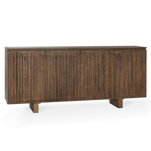 Roya Solid Wood 4Dr Cabinet - Toasted Brown