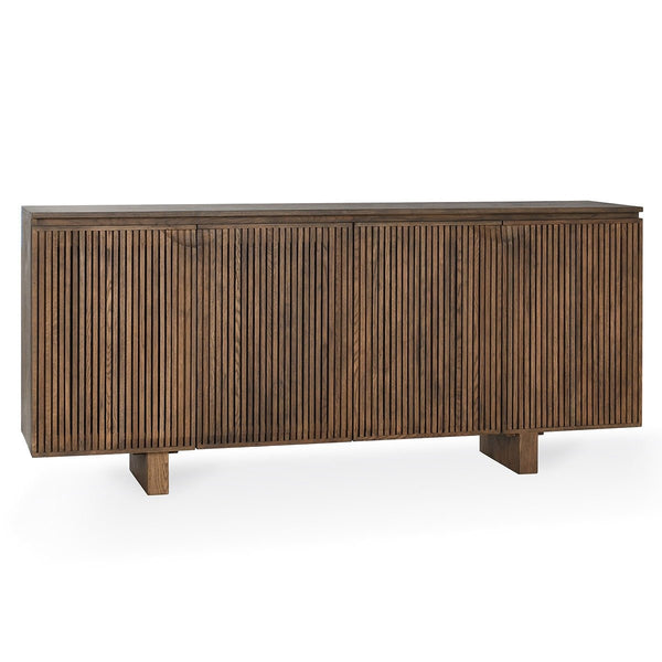 Roya Solid Wood 4Dr Cabinet - Toasted Brown