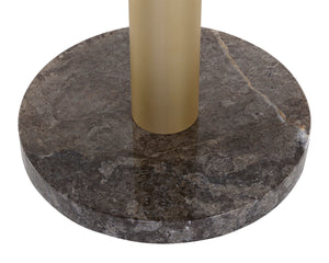 MONACO BAR TABLE - GOLD - GREY MARBLE / CHARCOAL GREY
