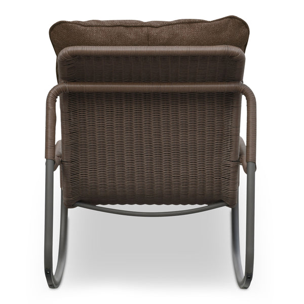 Moe's Lyra Outdoor Rocking Chair in Brown