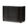 Tiago Marble Chest - Distressed Black