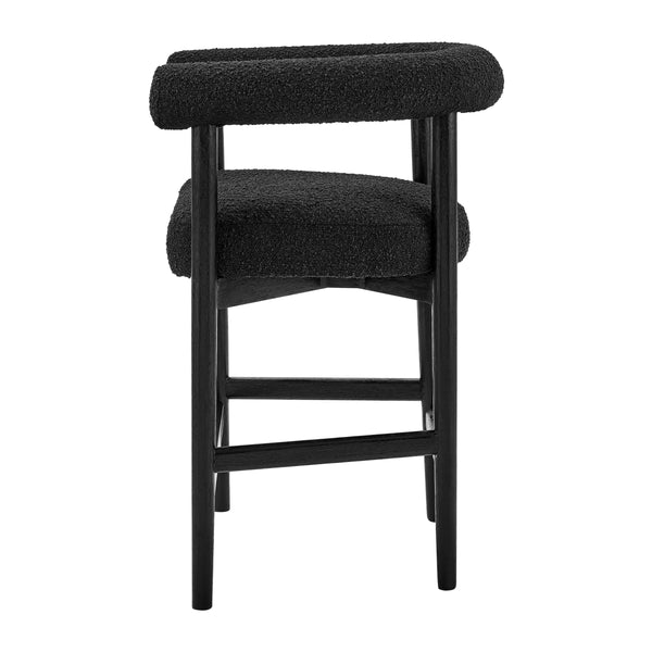 Keanu Boucle Counter Stool Black Legs, Stanton Black 