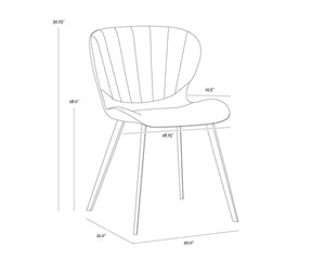 ARABELLA DINING CHAIR - BRAVO COGNAC / NOVEMBER GREY