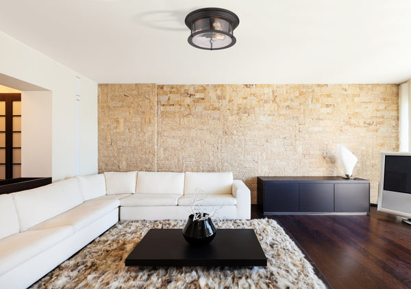 Sonna 3 Light Flush Mount in Bronze Finish