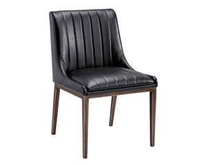 HALDEN DINING CHAIR - RUSTIC BRONZE - VINTAGE BLAC