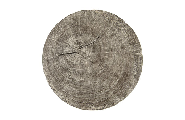 Curved Wood Stool, Thick , Gray Stone, Gray Stone