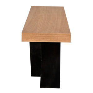 Gravity Bench, White Oak with Metal