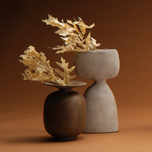 Highland Decorative Ceramic Vase, Brown
