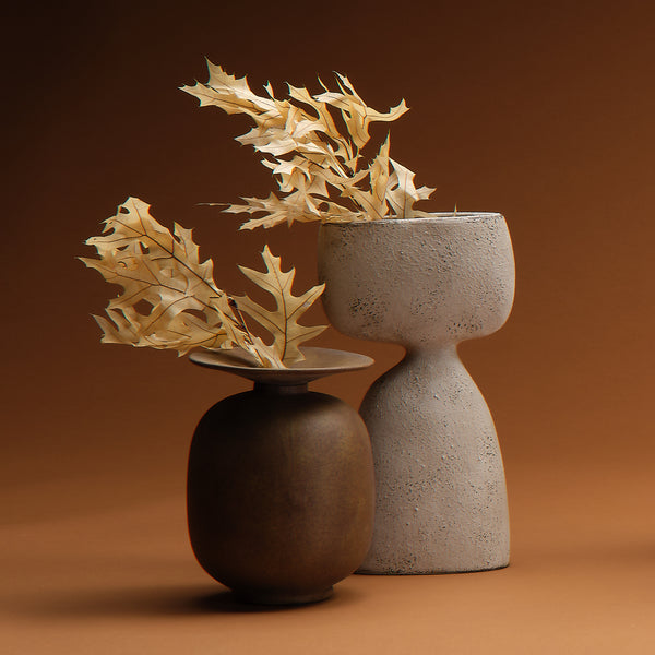 Highland Decorative Ceramic Vase, Brown