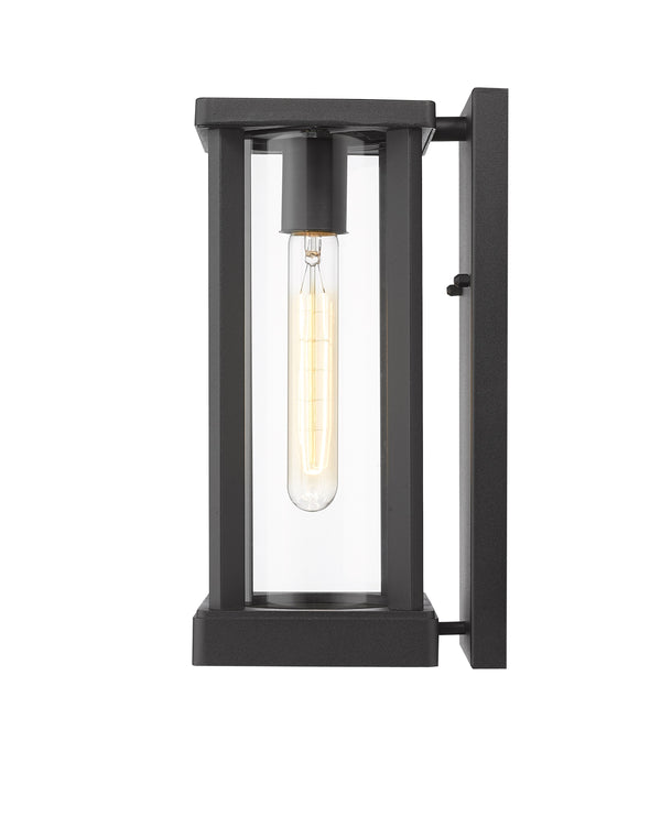 Glenwood 1 Light Outdoor Wall Sconce in Black Finish