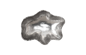 Cast Onyx Wall Bowl, Silver, Small