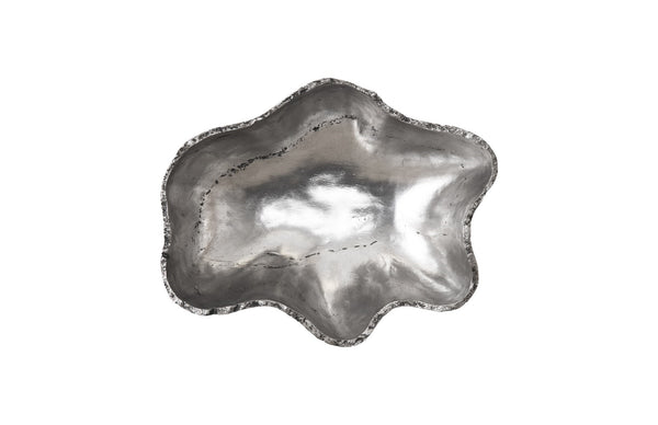 Cast Onyx Wall Bowl, Silver, Small