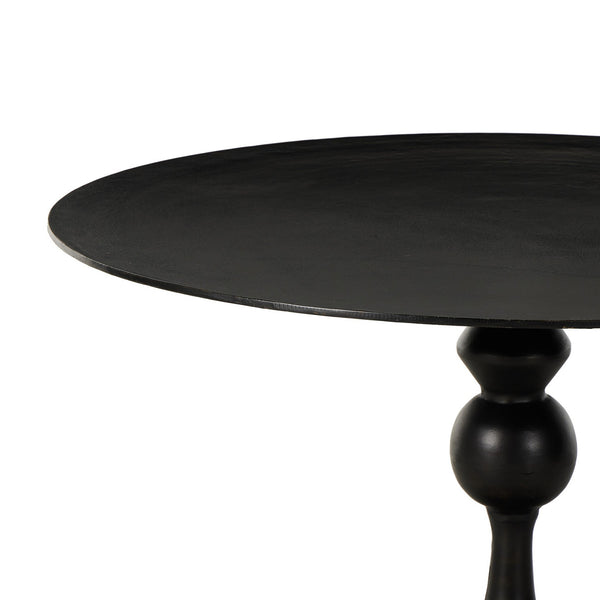 Daffin Round Bistro Table - Black Antique