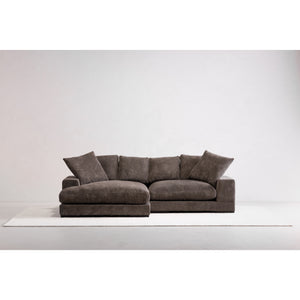 Moe's Plunge Sectional in Charcoal with Flip Chaise