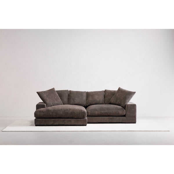 Moe's Plunge Sectional in Charcoal with Flip Chaise