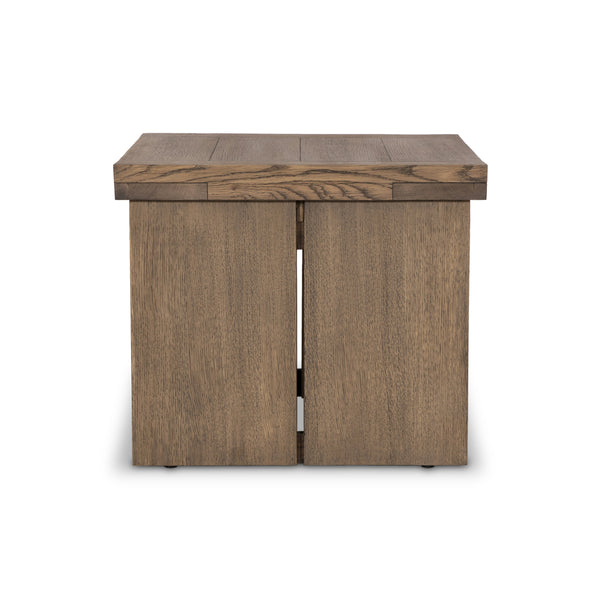 Warby End Table in Worn Oak Veneer